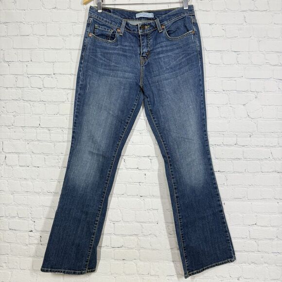 Levis 515 Jeans Womens 6 M Boot Cut Mid Rise Dark Wash Denim Stretch 30x30 - Picture 2 of 15